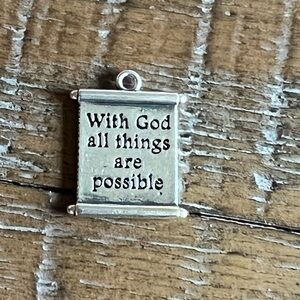 James Avery Charm With God scroll Charm